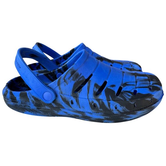 Rugged Shark Brand Blue & Black Clogs Geometric Boy's Size 6W - Picture 4 of 14